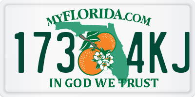 FL license plate 1734KJ
