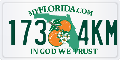 FL license plate 1734KM