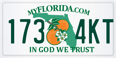FL license plate 1734KT
