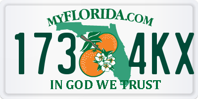 FL license plate 1734KX