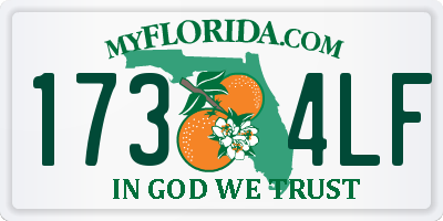 FL license plate 1734LF