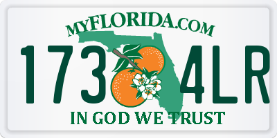 FL license plate 1734LR