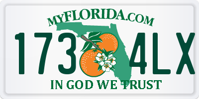 FL license plate 1734LX