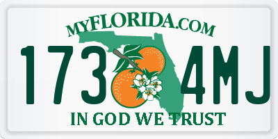FL license plate 1734MJ