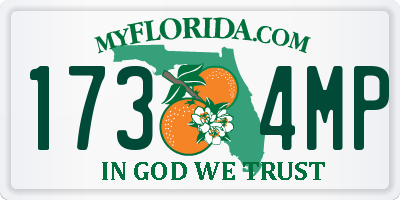 FL license plate 1734MP