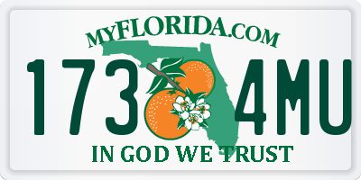 FL license plate 1734MU