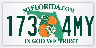 FL license plate 1734MY