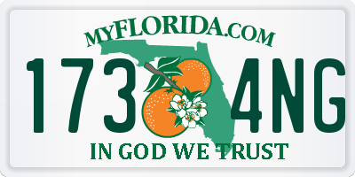FL license plate 1734NG