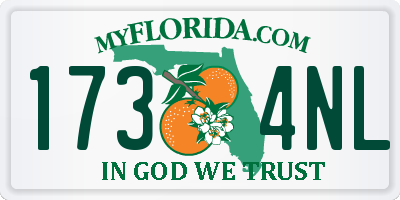 FL license plate 1734NL