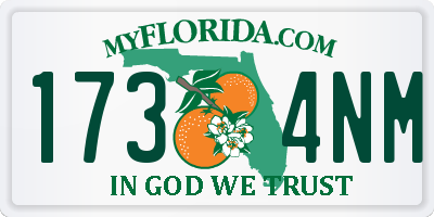 FL license plate 1734NM