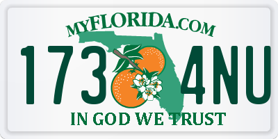 FL license plate 1734NU