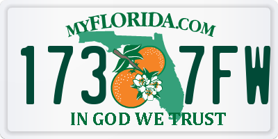 FL license plate 1737FW