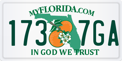 FL license plate 1737GA
