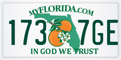 FL license plate 1737GE