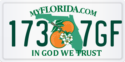 FL license plate 1737GF