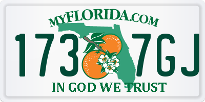 FL license plate 1737GJ