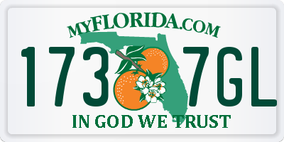 FL license plate 1737GL
