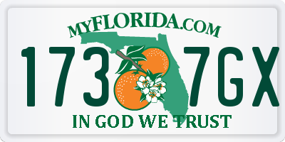 FL license plate 1737GX