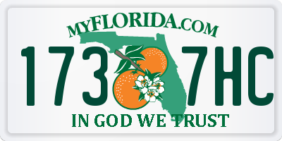 FL license plate 1737HC