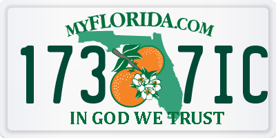 FL license plate 1737IC