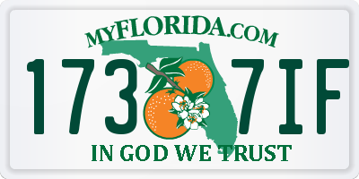 FL license plate 1737IF