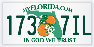 FL license plate 1737IL