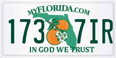 FL license plate 1737IR
