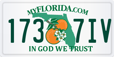 FL license plate 1737IV