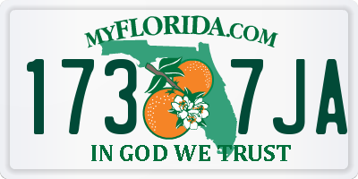 FL license plate 1737JA