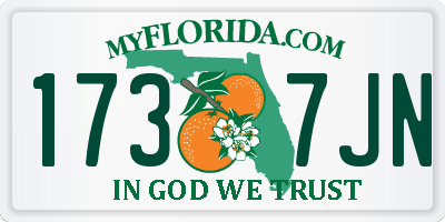 FL license plate 1737JN