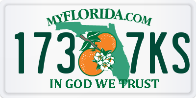 FL license plate 1737KS