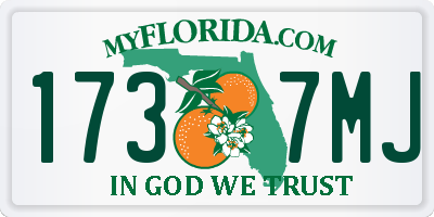 FL license plate 1737MJ