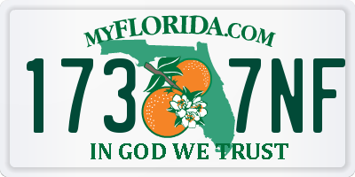 FL license plate 1737NF