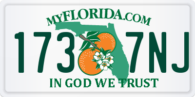 FL license plate 1737NJ