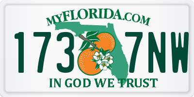 FL license plate 1737NW