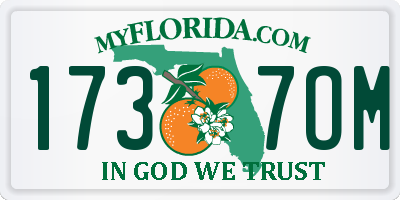 FL license plate 1737OM