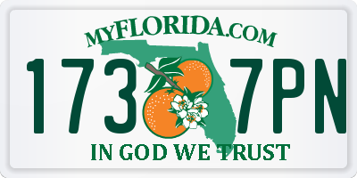 FL license plate 1737PN