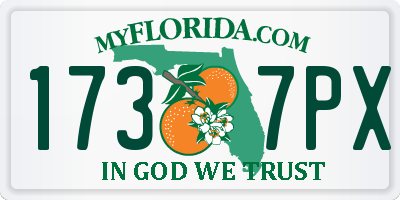 FL license plate 1737PX