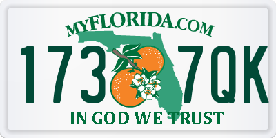 FL license plate 1737QK