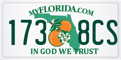FL license plate 1738CS