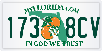 FL license plate 1738CV