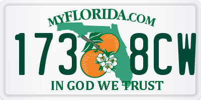 FL license plate 1738CW