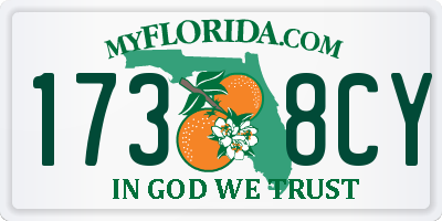 FL license plate 1738CY