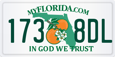 FL license plate 1738DL