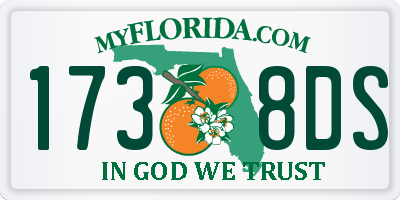 FL license plate 1738DS