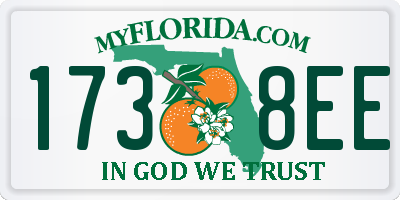 FL license plate 1738EE
