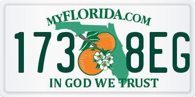 FL license plate 1738EG
