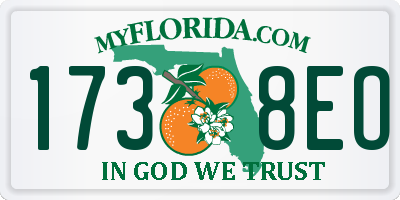FL license plate 1738EO