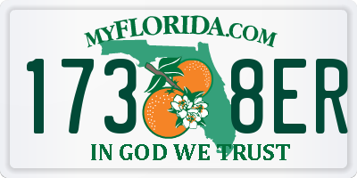 FL license plate 1738ER