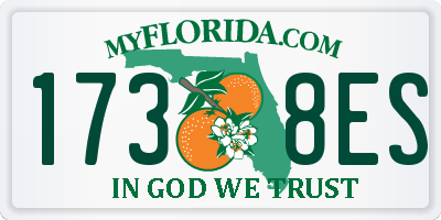 FL license plate 1738ES